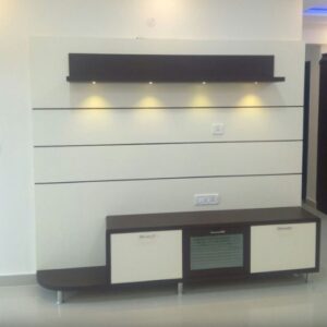 Modern Dual Panel Sliding Wardrobe with Mirror Accent